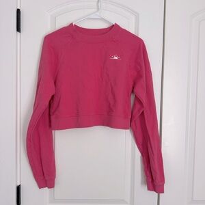 Beige Hour Everyday Cropped Pink Sweatshirt Size XS